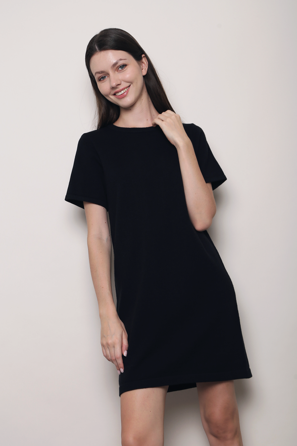 Low Key Shift Knit Dress Black