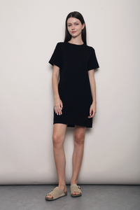 Low Key Shift Knit Dress Black