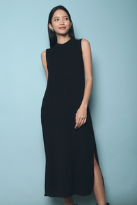 Lucinth Knit Maxi Dress Black