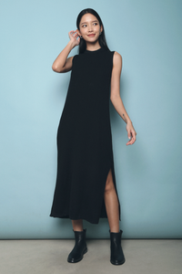 Lucinth Knit Maxi Dress Black