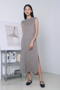 Lucinth Knit Maxi Dress Grey