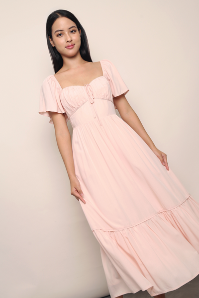 Lumiere Sweetheart Midaxi Dress Blush Pink – Hollyhoque