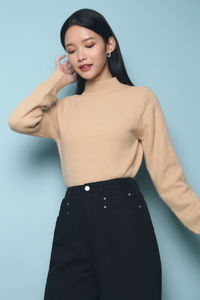 Lyds Basic Knit Top Sand