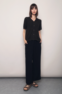 Maison Net Knit Blouse Mocha (Restock)