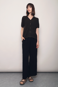 Maison Net Knit Blouse Mocha (Restock)