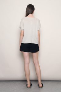 Manhattan Button Down Knit Blouse Beige