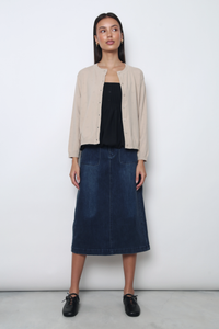 Marjorie Eyelet Cardigan Beige