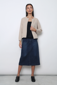 Marjorie Eyelet Cardigan Beige