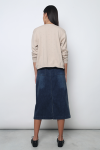 Marjorie Eyelet Cardigan Beige