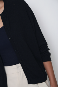 Marjorie Eyelet Cardigan Black