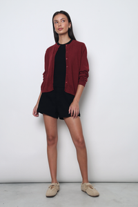 Marjorie Eyelet Cardigan Cherry