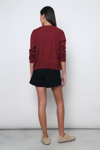 Marjorie Eyelet Cardigan Cherry