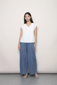 Merci V Neck Blouse White