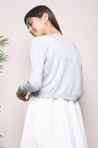 Mindy Light Knit Cardigan Grey