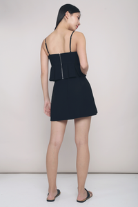Mon Cherie Round Hem Skorts Black