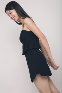 Mon Cherie Round Hem Skorts Black