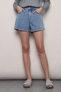 Morning Coffee Denim Shorts Light Wash (Backorder III)