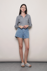 Morning Coffee Denim Shorts Light Wash (Backorder III)