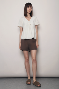 Musee Ribbon Babydoll Top Ivory