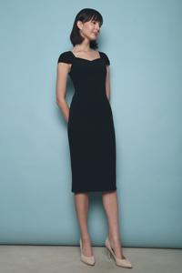 Nastya Sweetheart Midi Dress Black