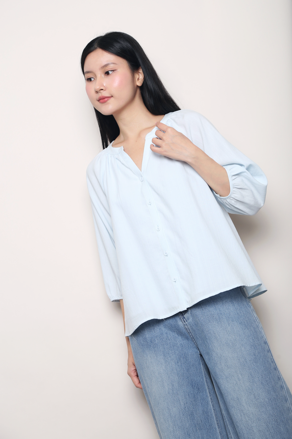 No Plans Shirt Powder Blue