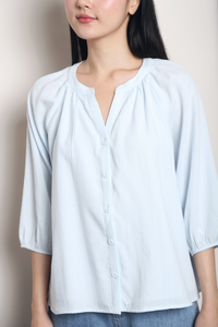 No Plans Shirt Powder Blue