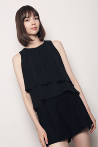 Noosa Breezy Tiered Blouse Black