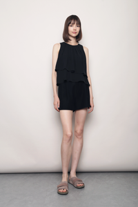 Noosa Breezy Tiered Blouse Black