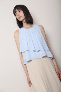 Noosa Breezy Tiered Blouse Powder Blue