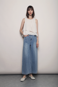 Noosa Breezy Tiered Blouse Cream