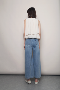 Noosa Breezy Tiered Blouse Cream