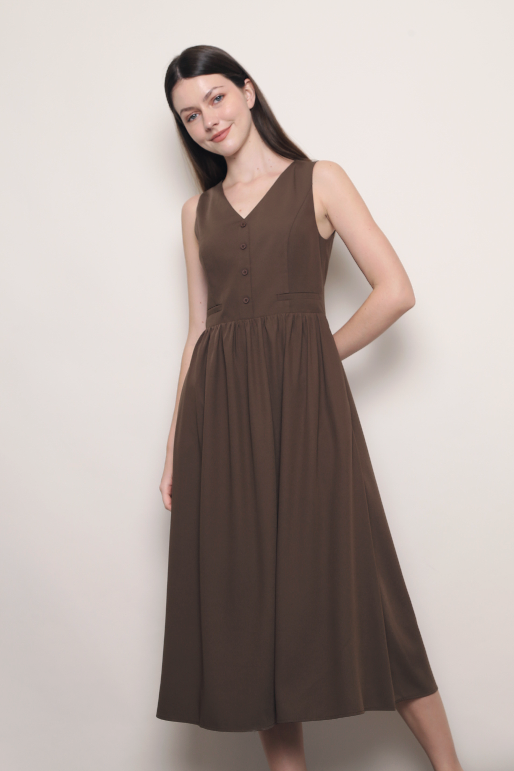 Palais Vest Dress Brown