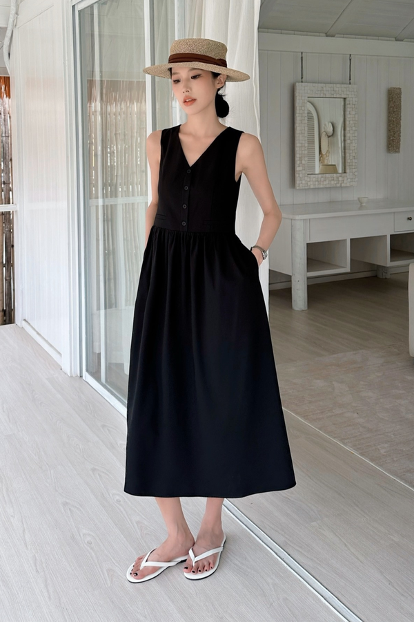 Palais Vest Dress Black