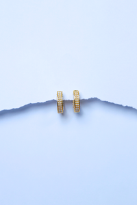 Pearl Aligned Hoop Earrings