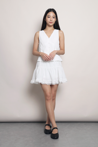 Perfect Form Lace Shift Blouse White (Backorder)