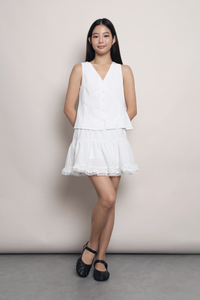 Perfect Form Lace Shift Blouse White (Backorder)