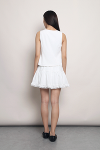 Perfect Form Lace Shift Blouse White (Backorder)