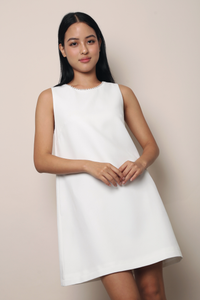 Perla Shift Dress White