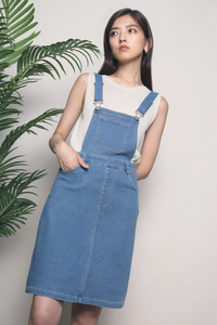 Freddy Denim Pinafore Dress Medium Denim
