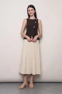 Polished Shell Vest Top Brown