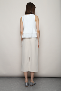 Quiet Lace Sleeveless Top White