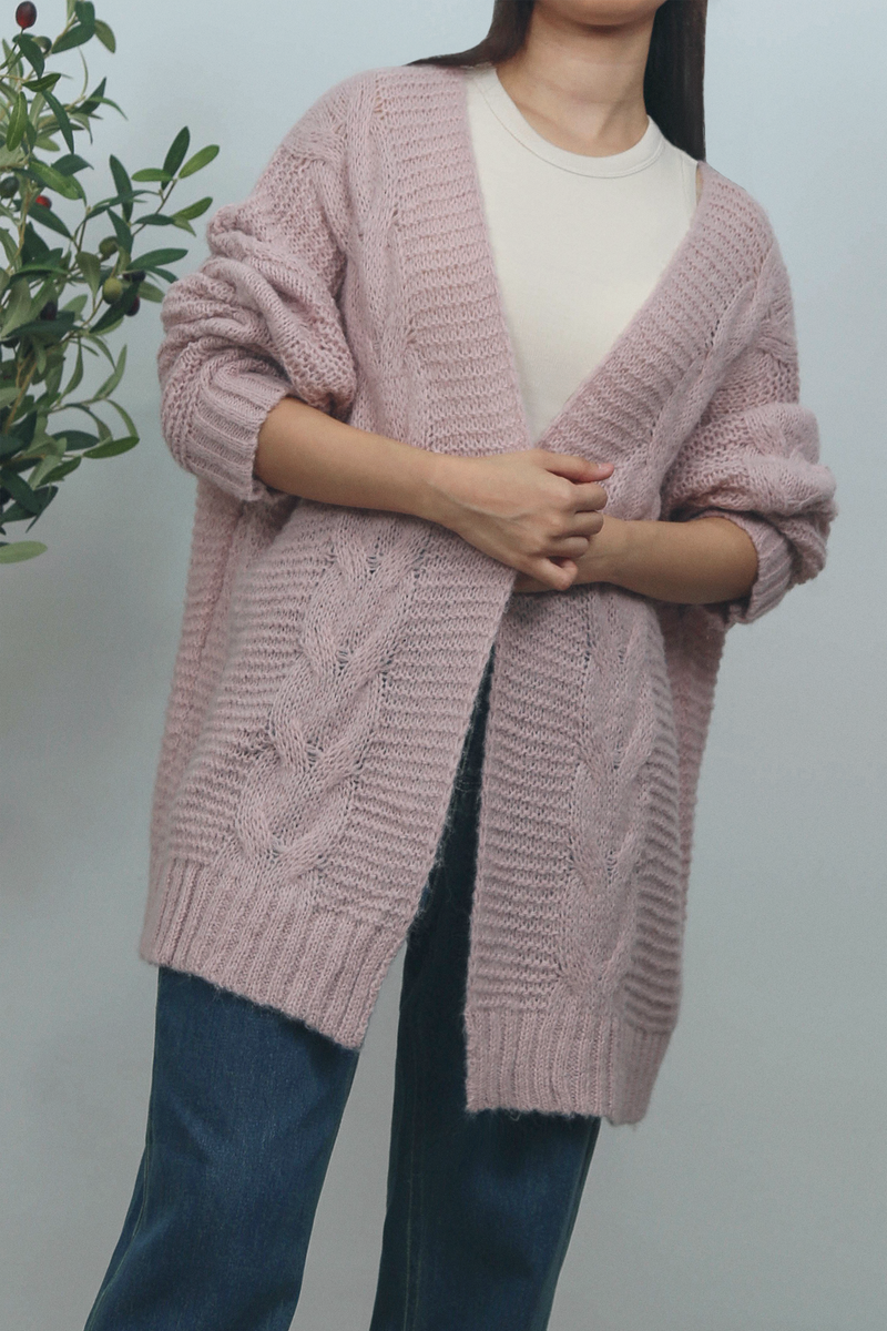 Light pink hot sale knit cardigan