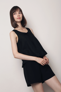 Ribbon Reverie Top Black
