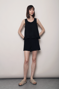 Ribbon Reverie Top Black