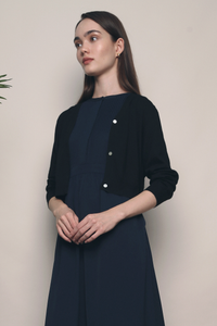 Rubi Soft Cropped Knit Cardigan Black