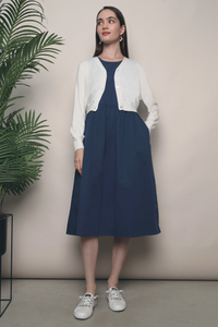 Rubi Soft Cropped Knit Cardigan White
