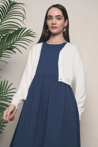 Rubi Soft Cropped Knit Cardigan White