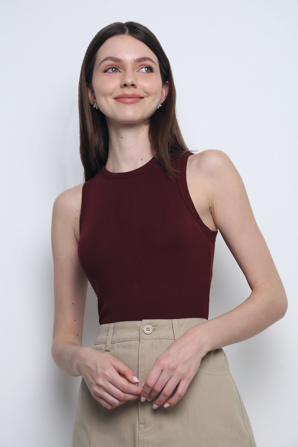 Snoozie Padded Tank Merlot