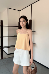 Clover Heart Strappy Top Butter Yellow