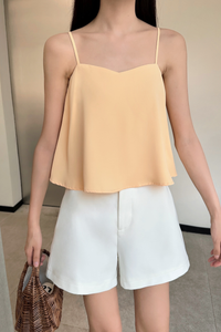 Clover Heart Strappy Top Butter Yellow